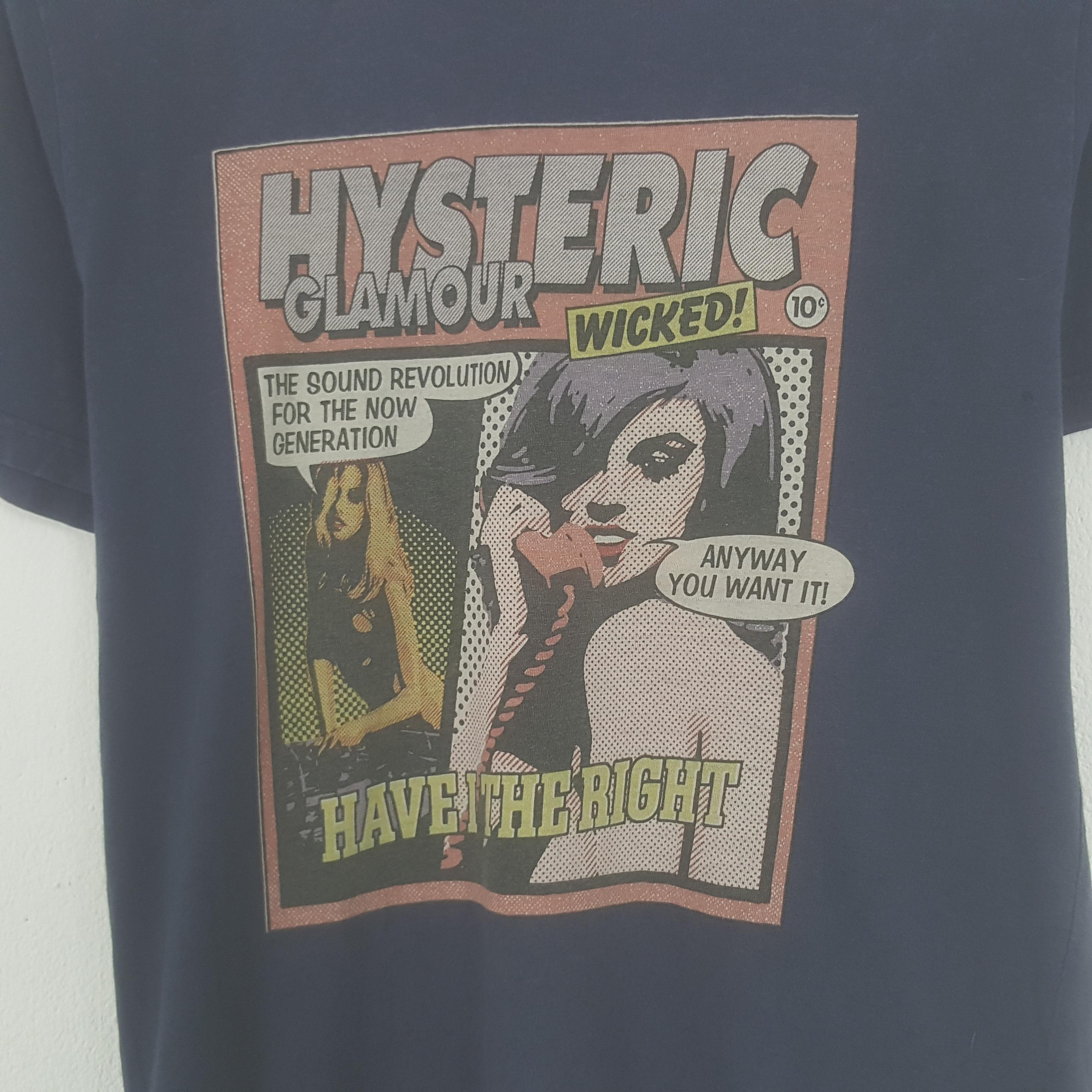 トップス HYSTERIC GLAMOUR archive hysgirlT-shirt Hysteric Glamour Guitar Girl Hys Girl Back print HG shirt | eBay