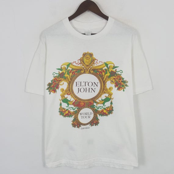 Vintage Elton John Gianni Versace Tshirt - Etsy