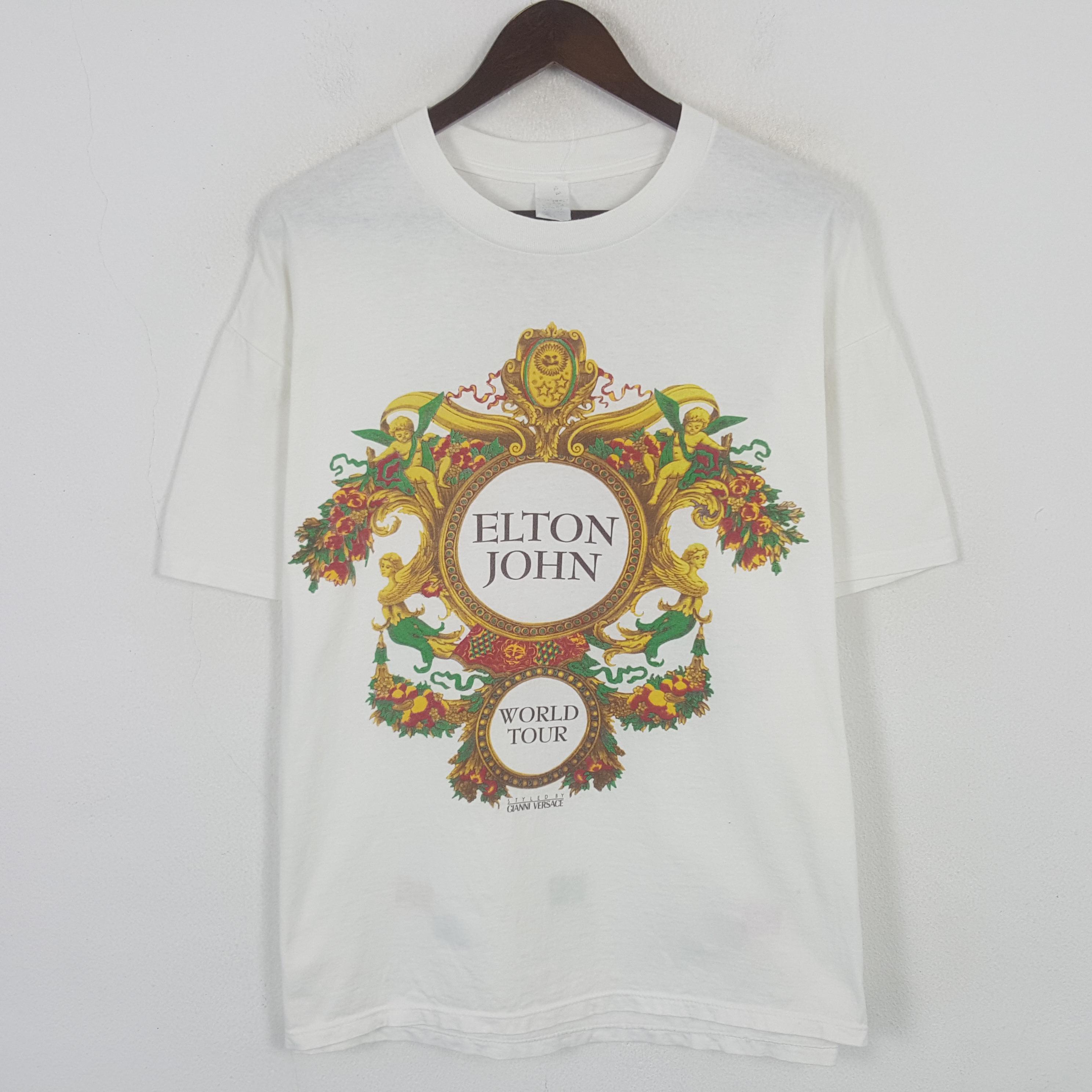 Vintage Elton John Gianni Versace Tshirt - Etsy