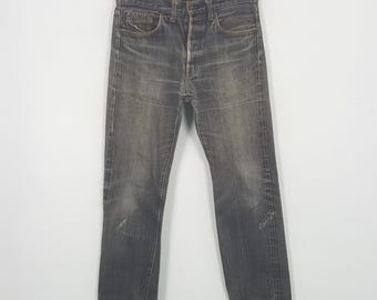 Vintage Denim Selvedge Schwarze Jeans