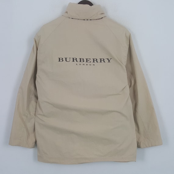 Vintage Burberry London Custom Art Logo Zipper Jacket - Etsy