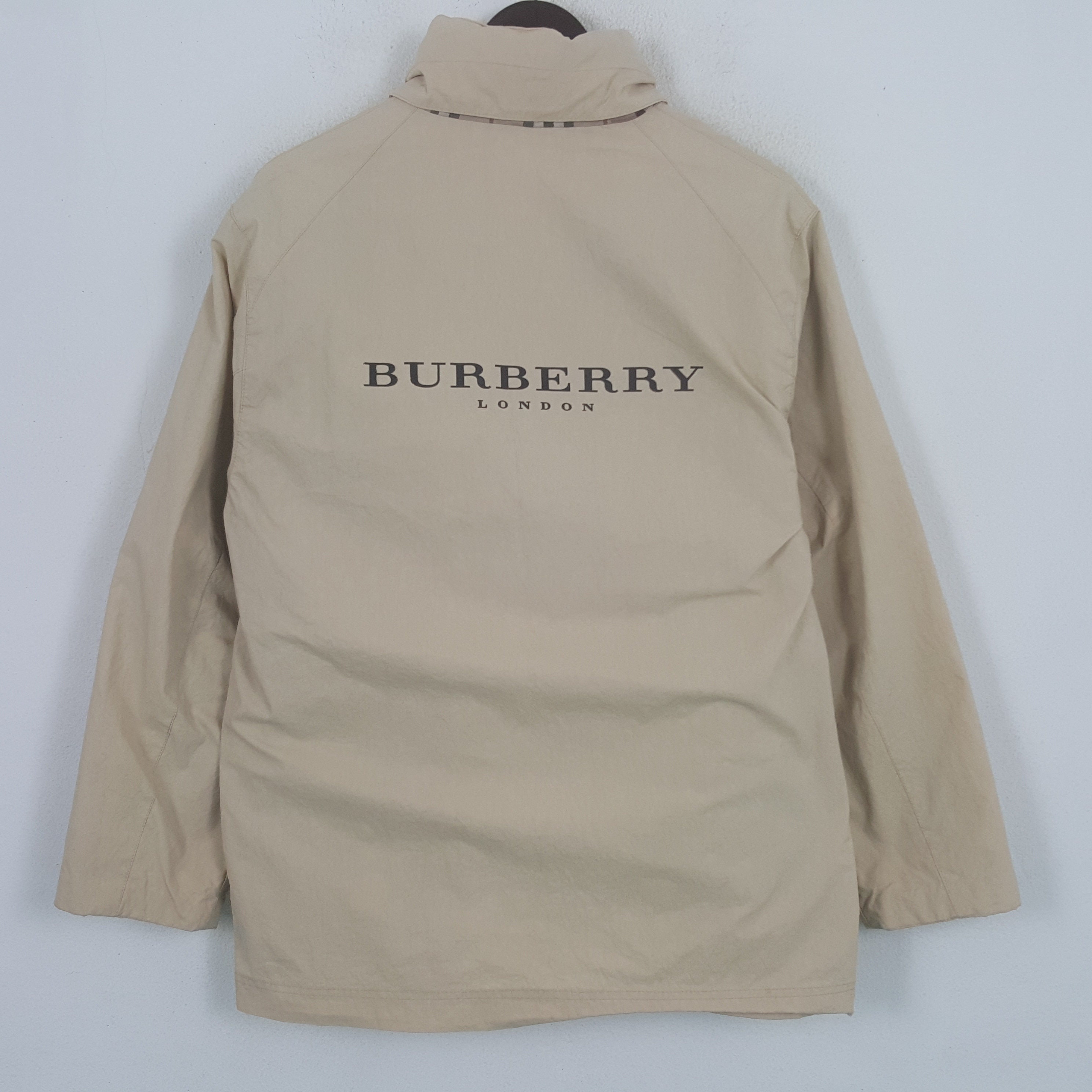 Vintage Burberry London Custom Art Logo Zipper Jacket - Etsy