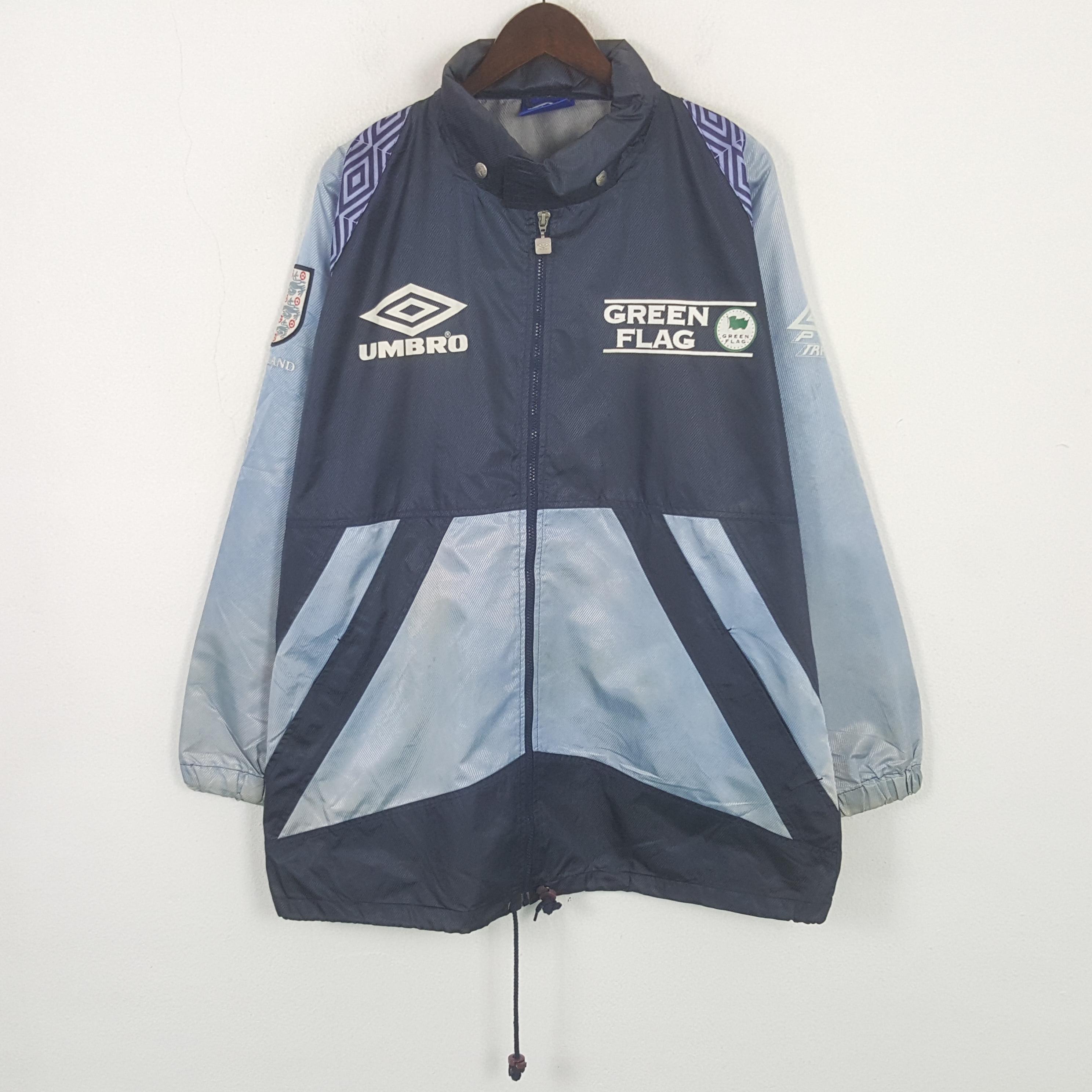 Vintage Umbro England FC Green Flag Windbreaker Jacket - Etsy Israel