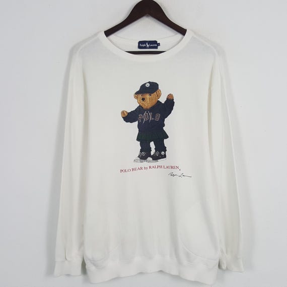 Vintage Ralph Lauren Polo Bear Sweatshirt - Etsy
