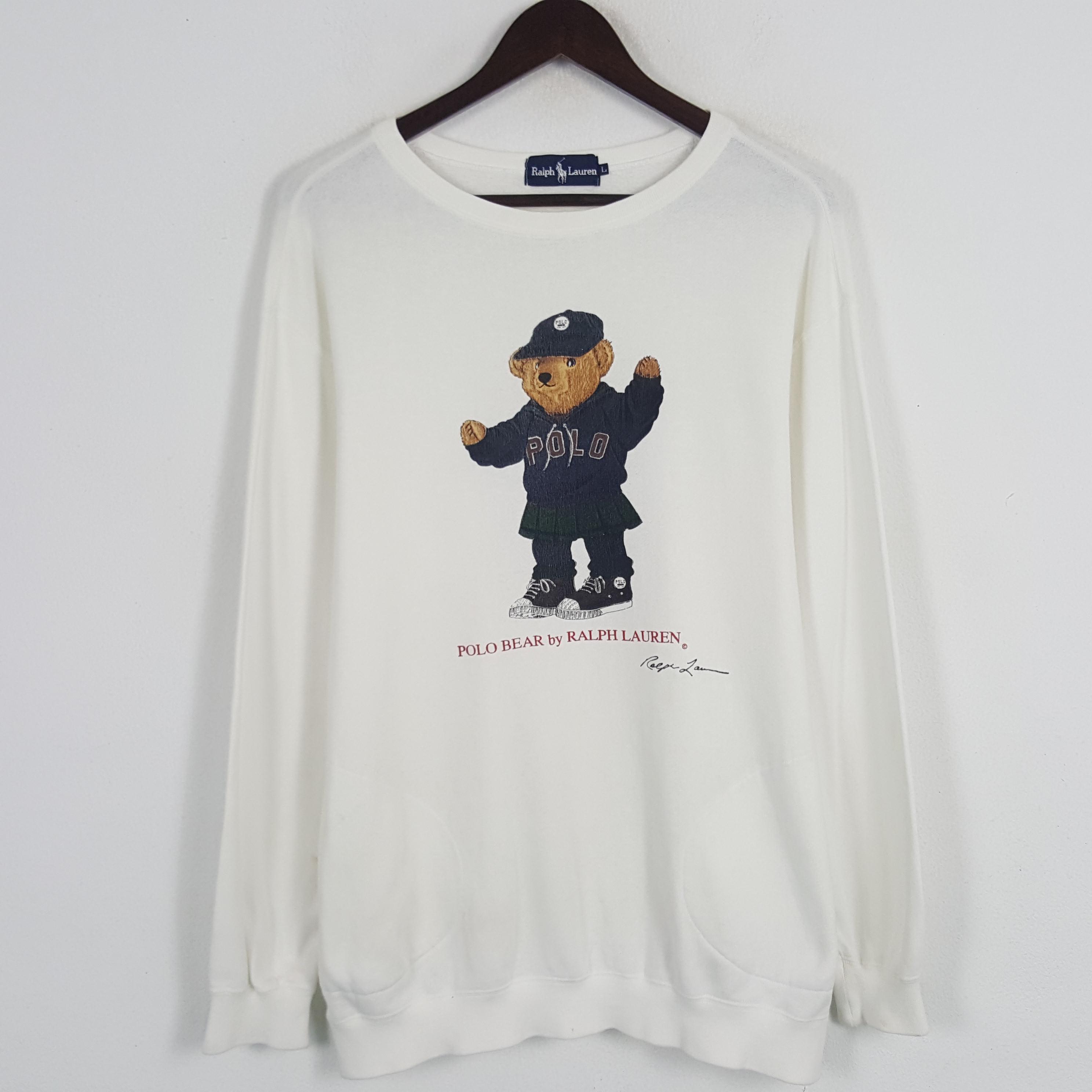 Vintage Ralph Lauren Polo Bear Sweatshirt - Etsy