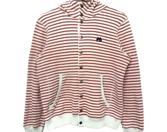 Vintage Ne-net Gestreifte Varsity Style Jacke Mit Hoodie
