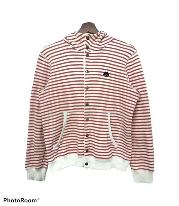 Vintage Ne-net Striped Varsity Style Jacket With Hoodie - Etsy