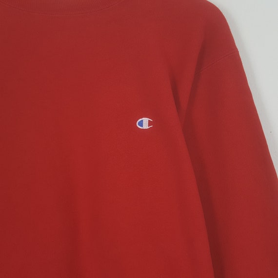 Vintage Champion Small Patchwork Logo Sweatshirt - image 2