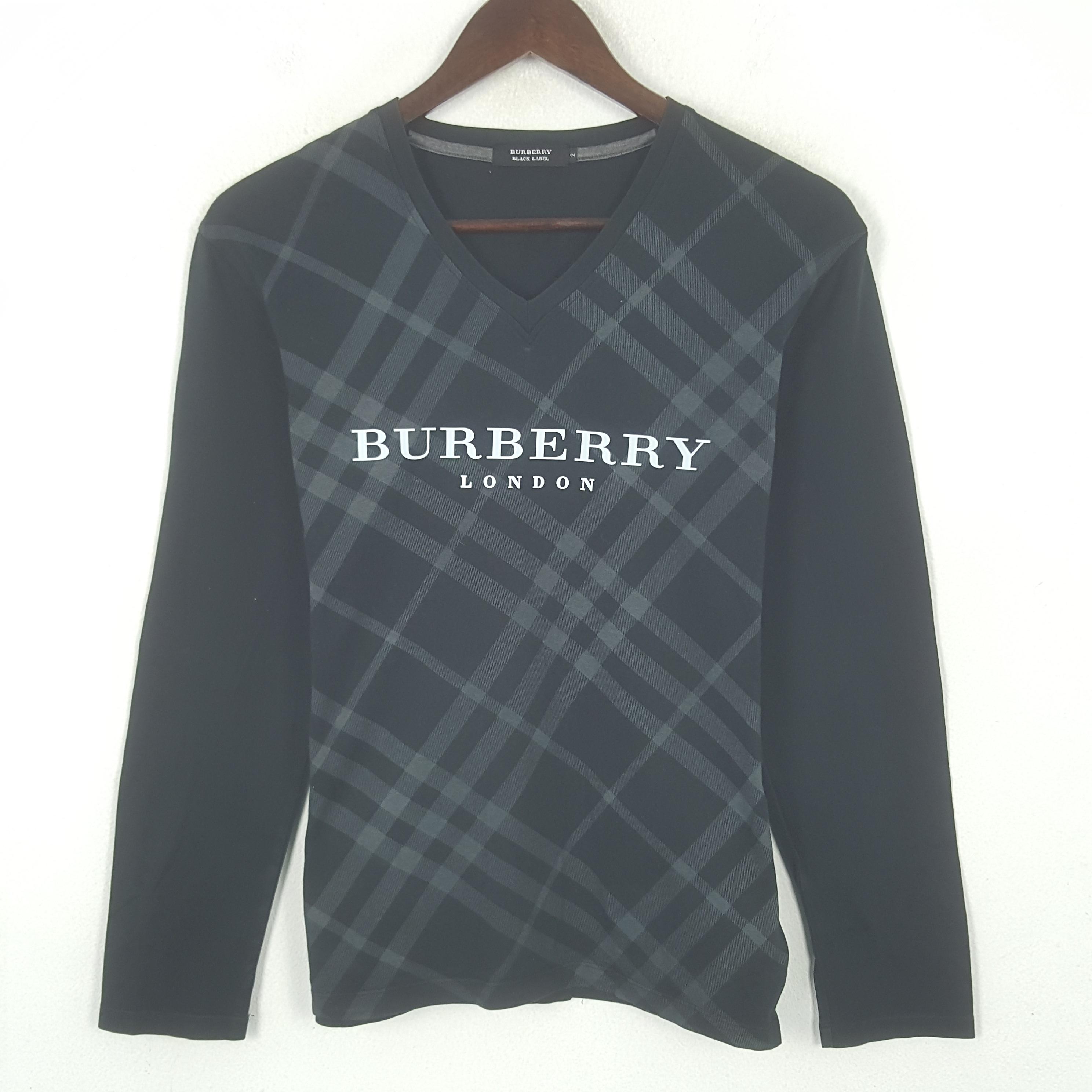Vintage Burberry London Black Label Custom Spell Out Logo Japan