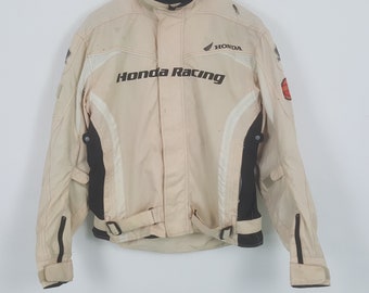 veste de motard vintage brodée Honda Racing