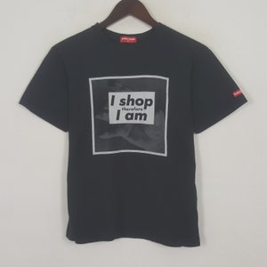 Camiseta vintage Barbara Kruger &quot;Eu compro, portanto, eu existo&quot;
