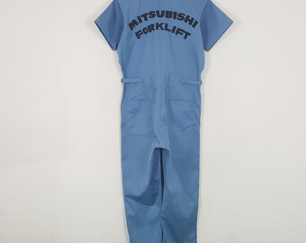Dickies Vintage Coveralls Navy Blue Short Sleeve Talon Zipper '80s