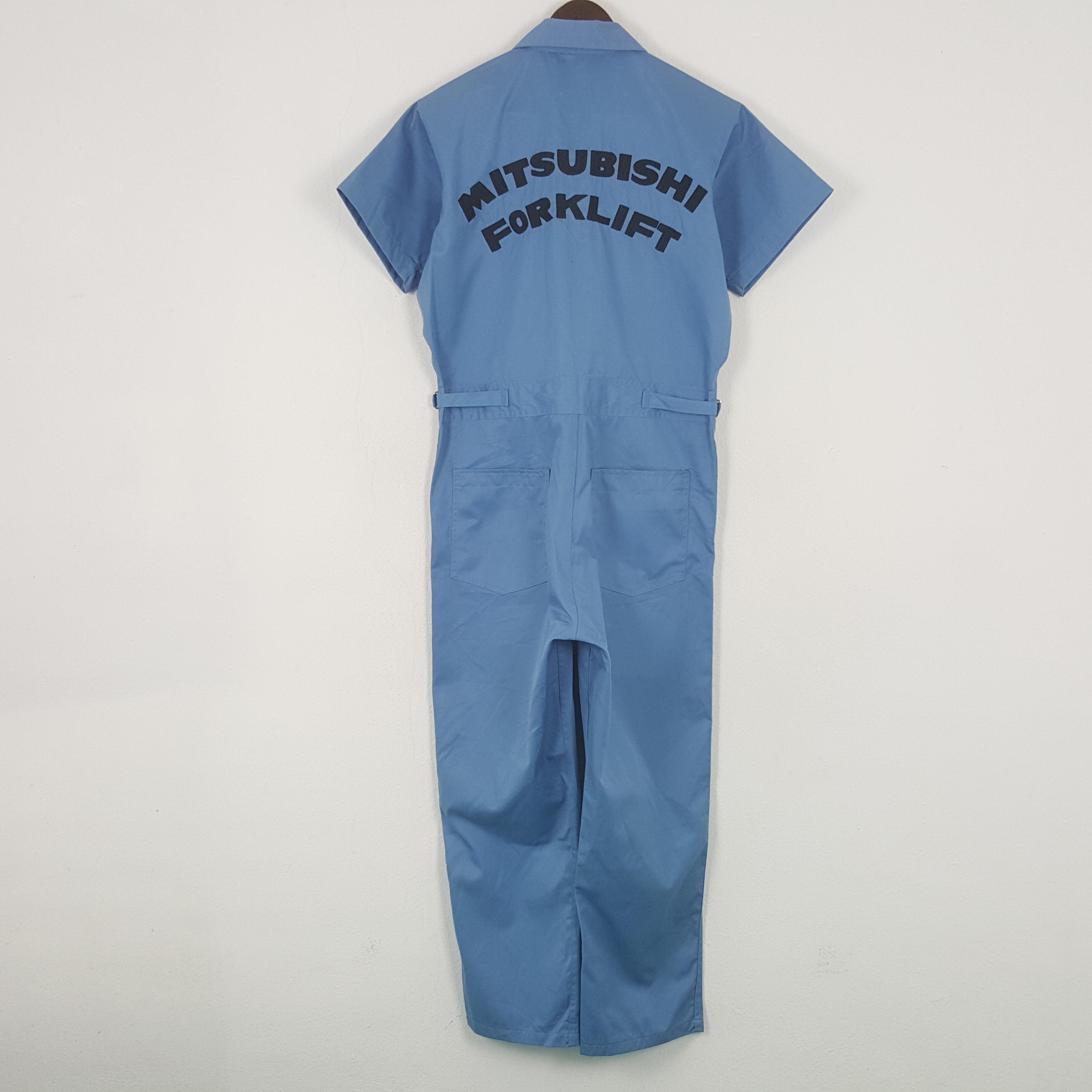 Vintage Mitsubishi Forklift Short Sleeve Worker Coverall Jumpsuit