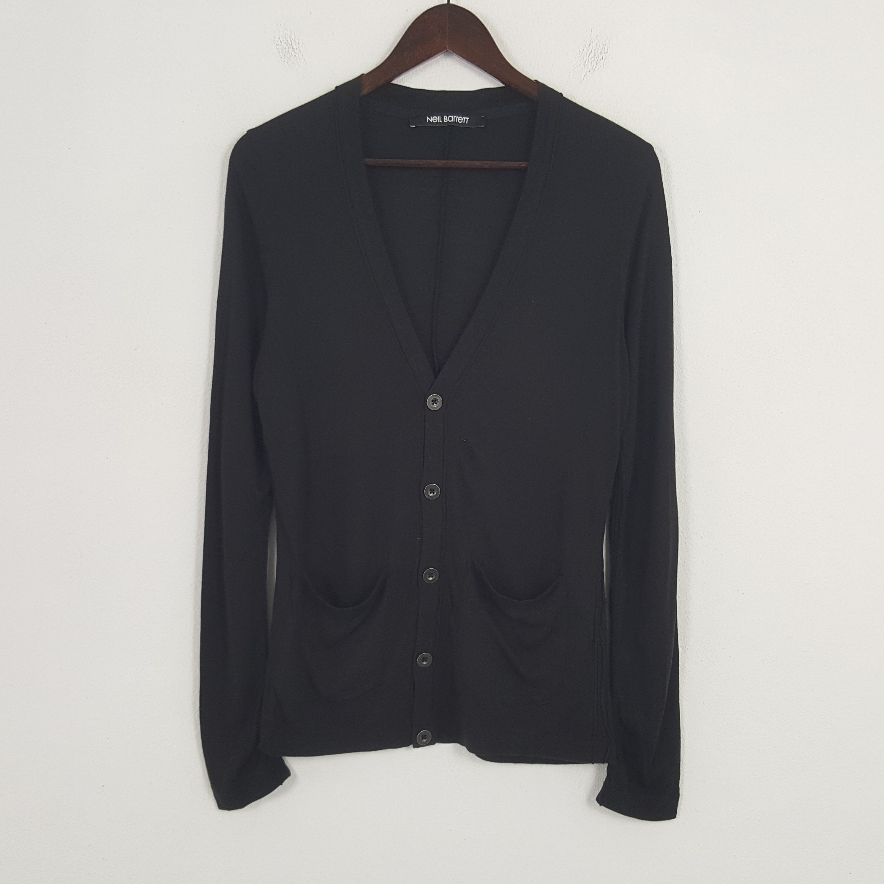 Neil Barrett, Vintage Neil Barrett Black Cardigan Shirt