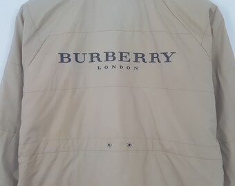 Vintage Burberry London Custom Art Zipper Jacket - Etsy