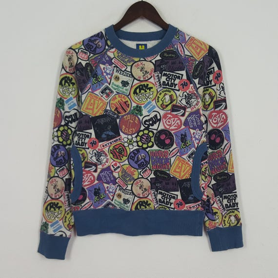 Hysteric Glamour, Vintage Hysteric Glamour Overprinted Sweatshirt