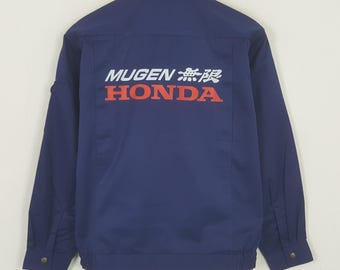 Veste d'uniforme de travailleur Mugen Honda Racing personnalisée vintage Japon