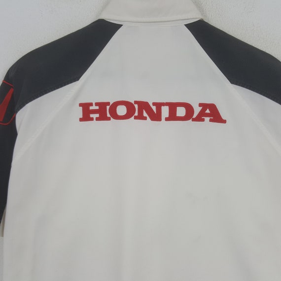 T-shirt Vintage Honda Racing XL - Rouge Délavé - Manches Longues En Coton - Marque Hanes