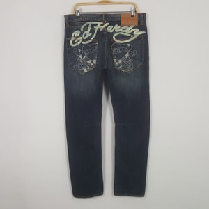 Vintage Ed Hardy Spell Out Denim Jeans
