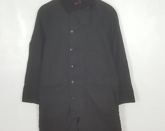 ICONIC!! Vintage 90s Barbour Trench Coat Zipper Wax Jacket Barbour