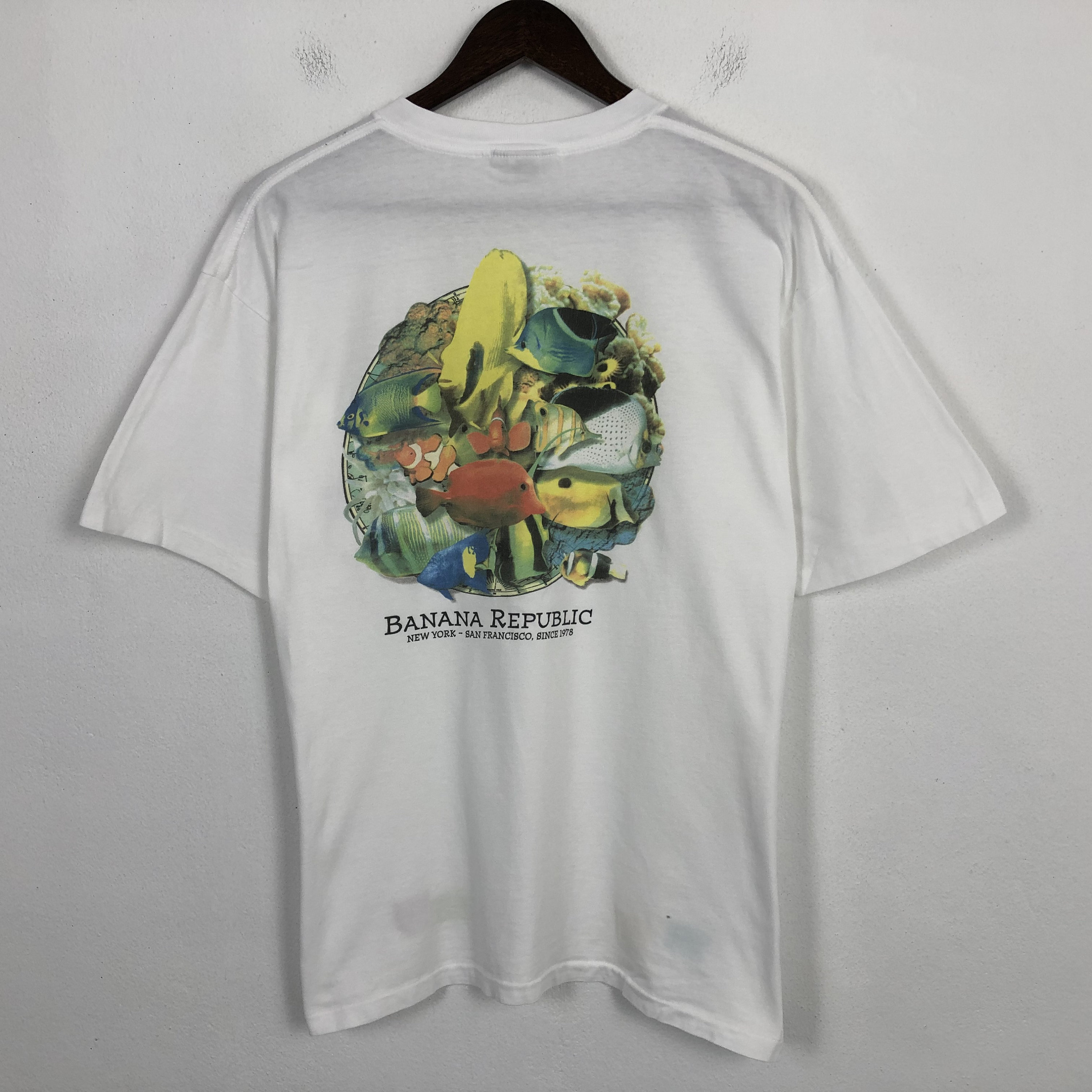 Vintage 90's Banana Republic Fish Design T-shirt - Etsy