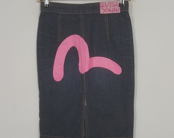 Vintage Evisu Donna Custom Art Daicock Skirts
