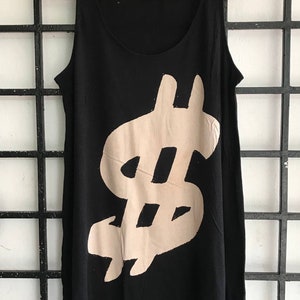 Vintage ANDY WARHOL Dollar Design Tank Tshirt