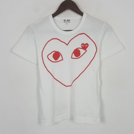Vintage Comme Des Garcons PLAY Japan Women Tshirt - Etsy