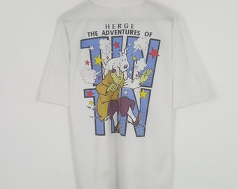Vintage Herge The Adventures Of Tintin Tshirt