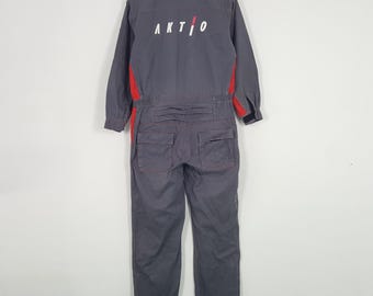 Uniforme de trabalhador vintage Aktlo, macacão e jaqueta