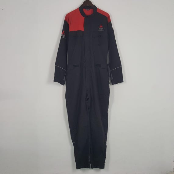 MITSUBISHI エンジニアスーツ MZ62301 赤 Vintage Mitsubishi Motors Worker Racing Coverall Jumpsuit Jacket
