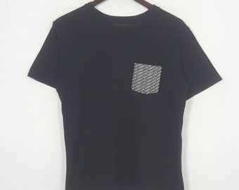 Vintage Number (n)ine Denim Spell Out Logo V-neck T-shirt / Size M