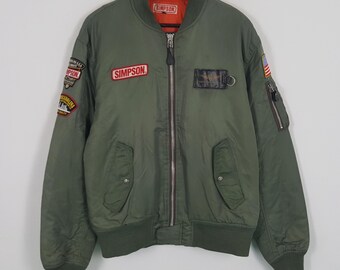 Vintage Simpson Bomber Jacket - Etsy