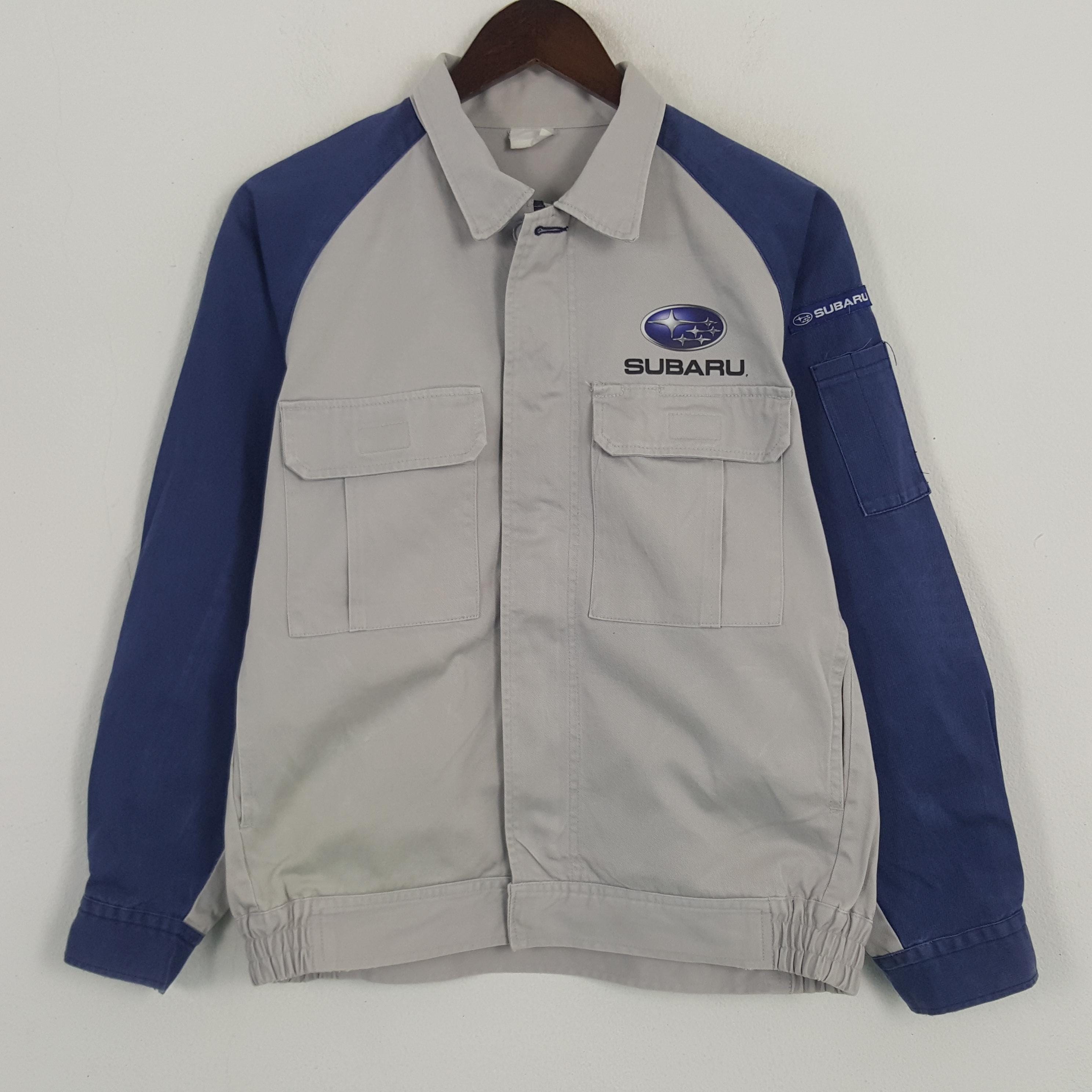 Vintage Subaru Racing Sport Custom Zipper Uniform Worker Jacket