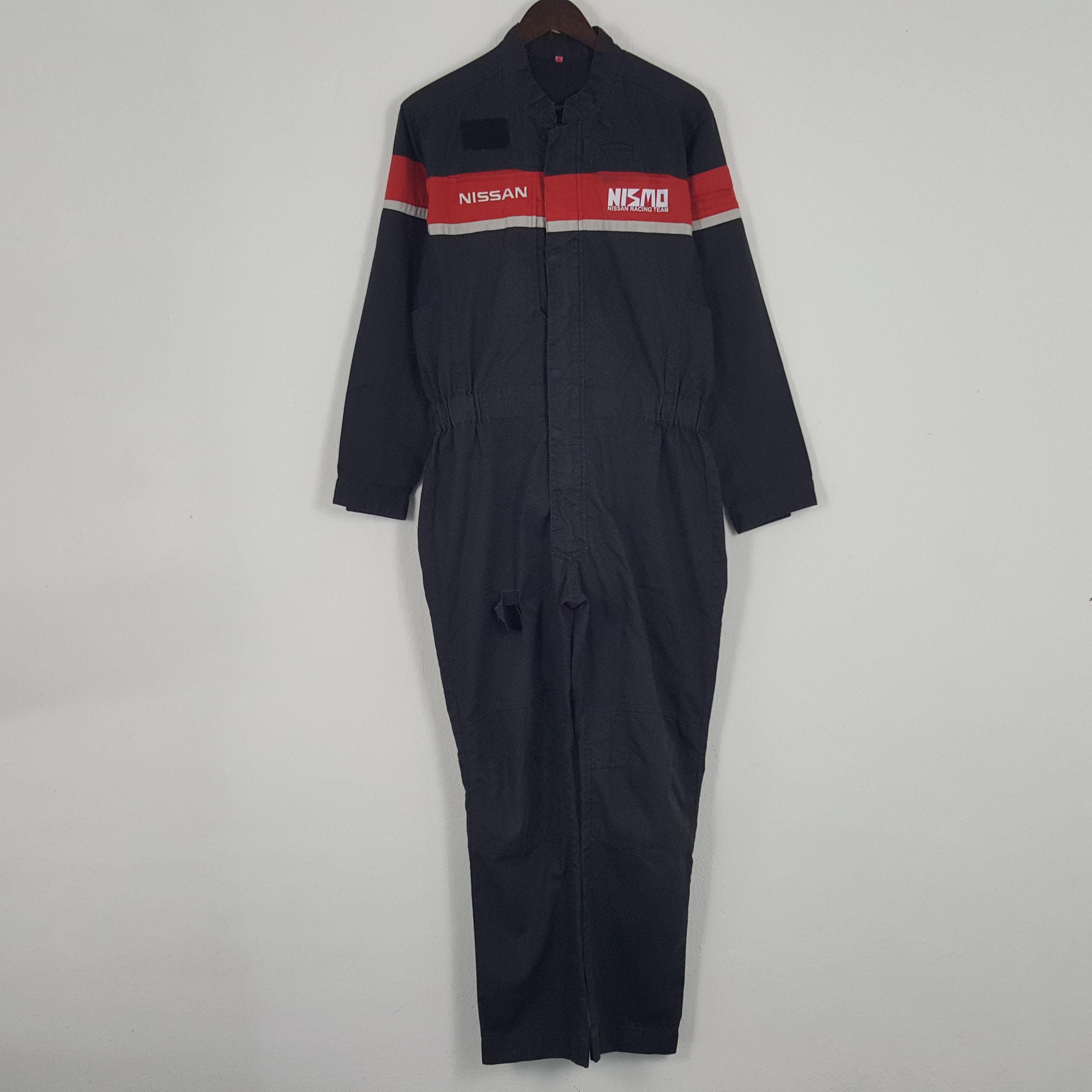 Vintage Nismo Nissan Racing Team Custom Art Logo Coverall Jumpsuit
