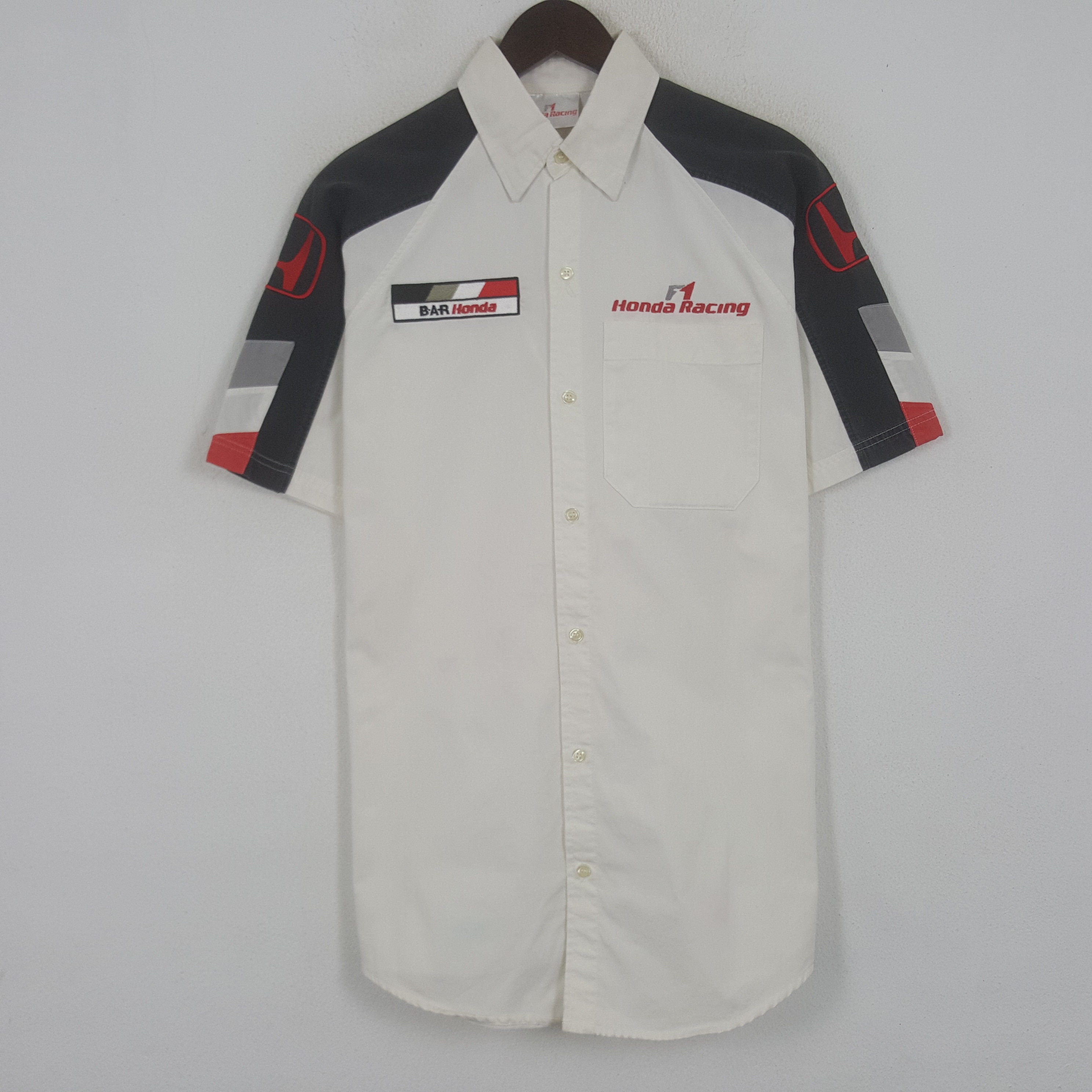 80s90s HONDA デサント製 デカロゴ メッシュ レーシングシャツ Vintage 80s Honda Motorcycle Red Racer Motocross Racing Mesh