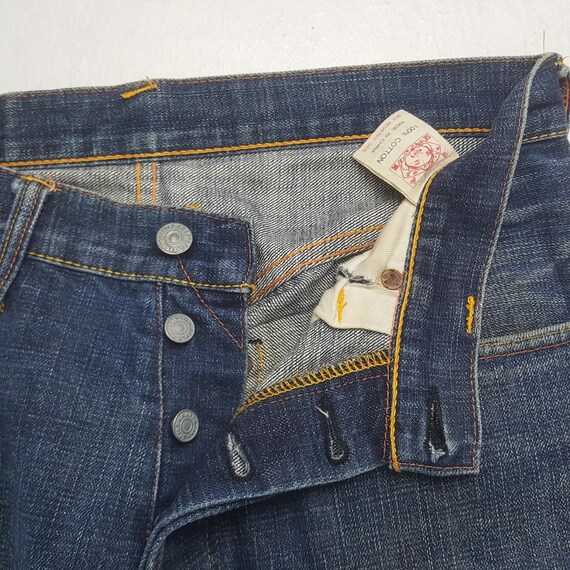Jean Evisu No.3 Selvedge - Taille W28/L34 - Coton Japonais Vintage - Occasion Très Bon état - Homme