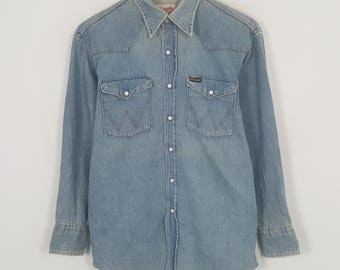 Camisa vaquera vintage Wrangler con botones