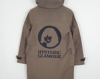 Vintage Hysteric Glamour Custom Art Long Zipper Jacket With Hoodie