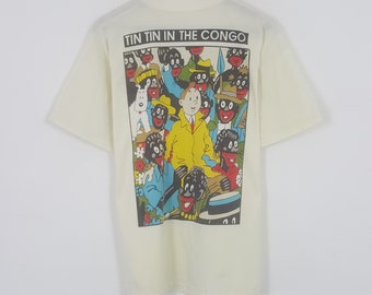 Vintage Tintin In The Congo Tshirt