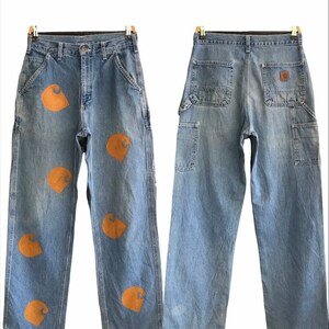 Carhatt Carpenter Custom Multi Logo Denim Jeans