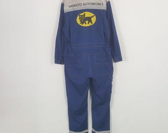 Vintage Yamato Autoworks Arbeiter Uniform Overall Overall Jacke