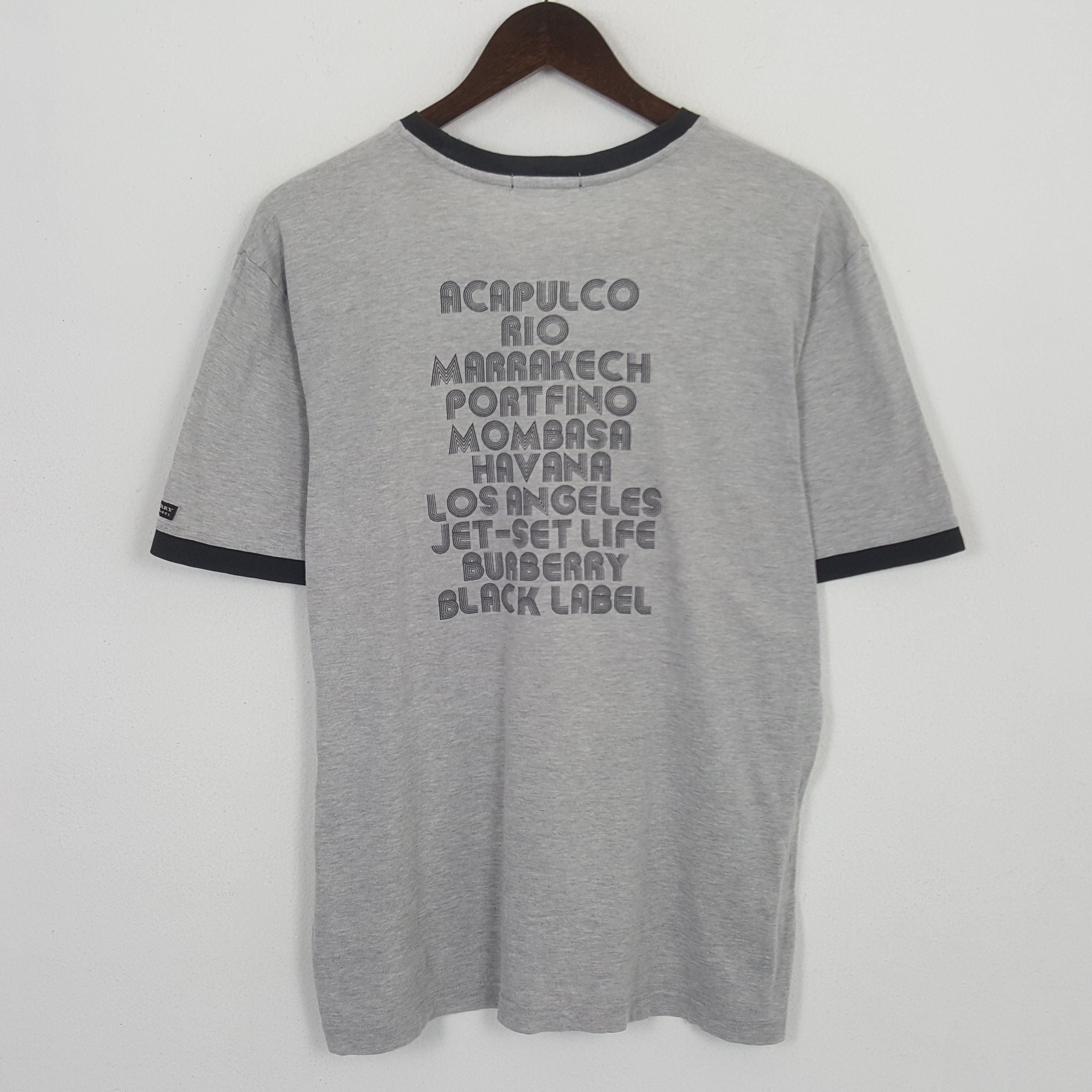 Vintage Burberry Black Label Japan Tshirt - Etsy
