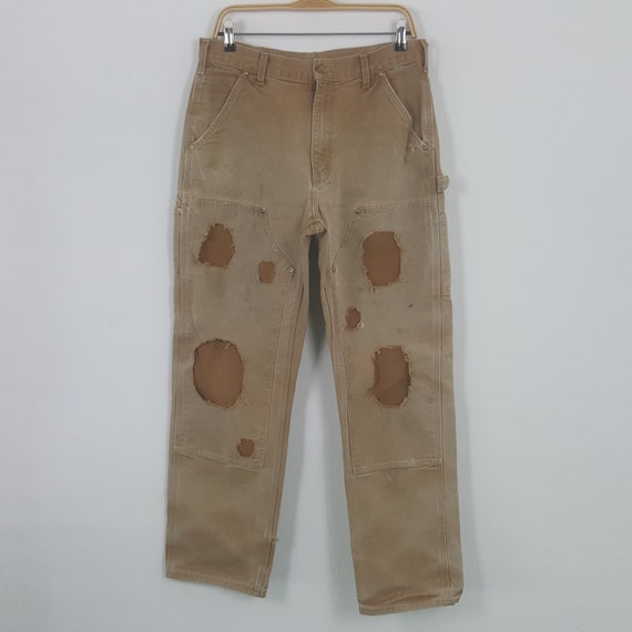 Vintage Carhartt Double Knee Distressed Pants - Etsy