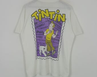 Vintage Tintin STEAN Comic Tshirt