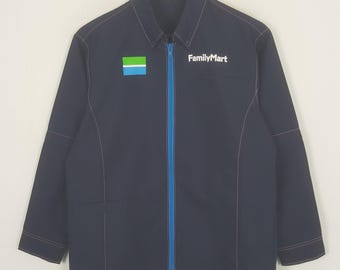 Vintage Family Mart Worker Uniform Japan Zipper Jacket