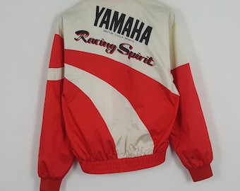Vintage YAMAHA Team Yamaha Racing Sports Orange Jacket Size L Made