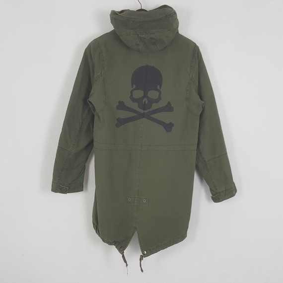 Vintage 291295 Labo Custom Skull Art Heavy Military Parka Jacket