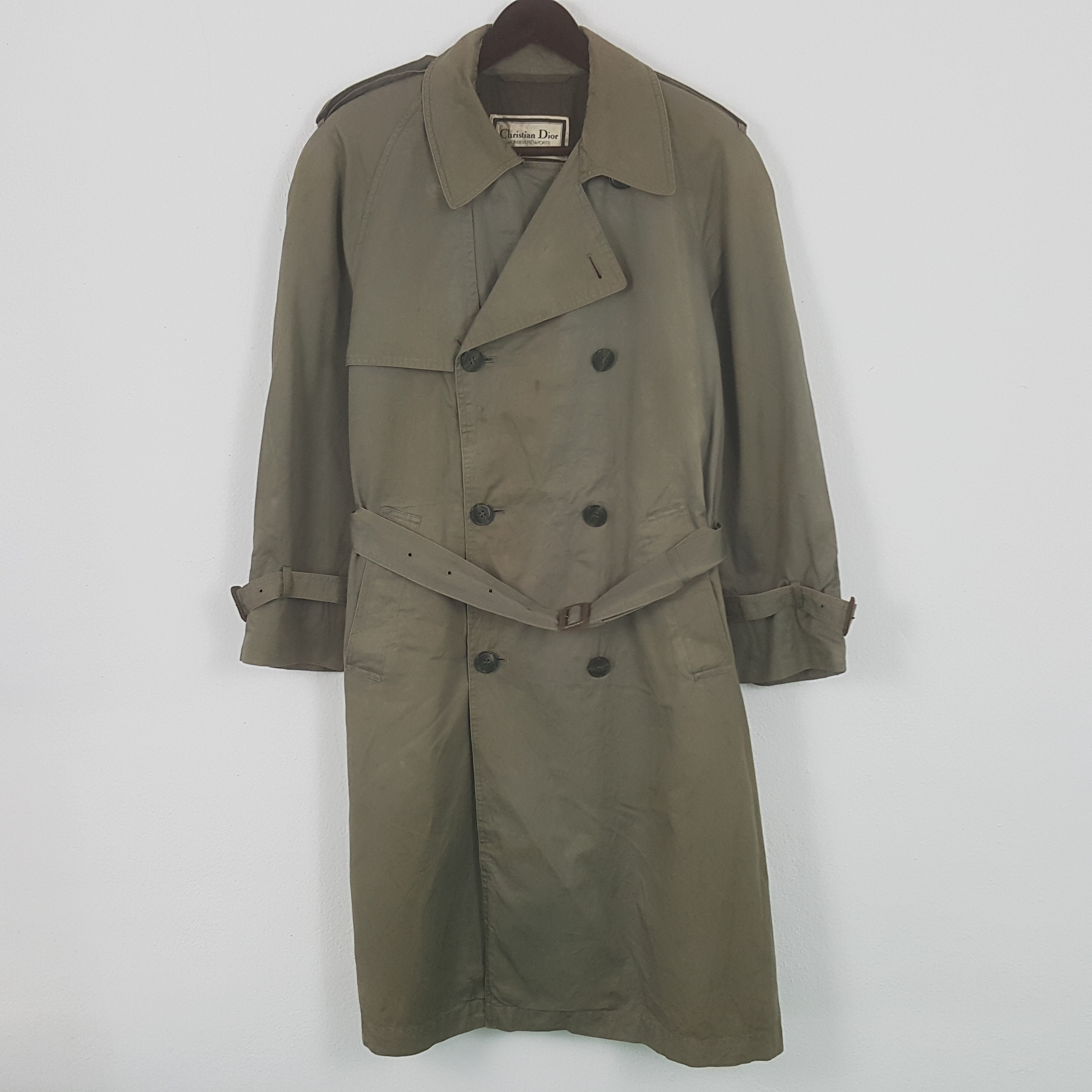 Vintage Christian Dior Trench Coat Faded Jacket - Etsy