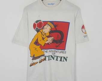 Vintage The Adventures Of Tintin Tshirt
